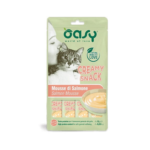 OASY CREAMY SNACKS SALMON MOUSE Przysmaki kremowe z łososiem dla kotów - 4 szt. x 15 g.jpg