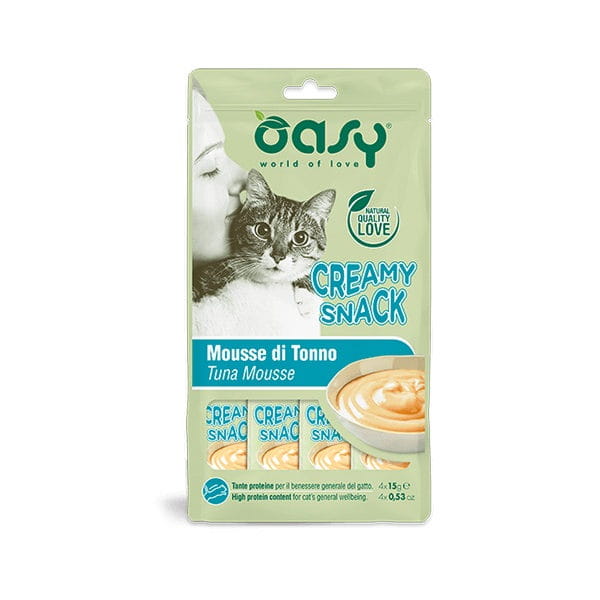 OASY CREAMY SNACKS TUNA MOUSSE Przysmaki kremowe z tuńczykiem dla kotów - 4 szt. x 15 g.jpg