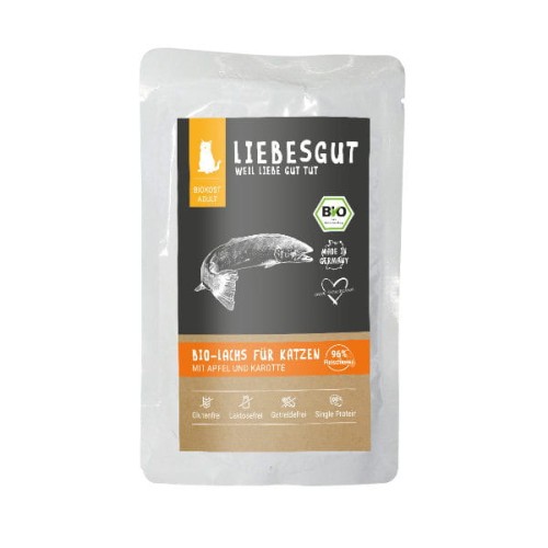 LIEBESGUT BIO LACHS Ekologiczny łosoś z jabłkiem i marchewką - karma pełnoporcjowa dla dorosłych kotów - 100 g.jpg