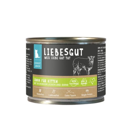 LIEBESGUT JUNIOR BIO LAMM Jagnięcina z ekologicznymi płatkami kokosowymi i gruszką -200 g.jpg