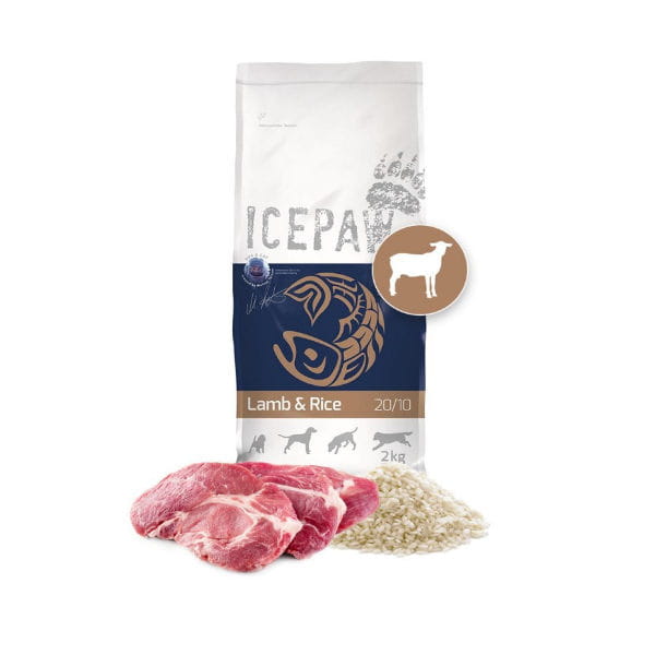 ICEPAW LAMB &amp; RICE Karma niskokaloryczna z jagnięciną i ryżem dla dorosłych psów oraz psów z nadwrażliwością pokarmową -  2 kg.jpg