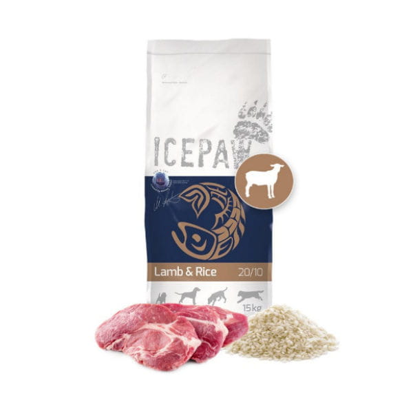 ICEPAW LAMB &amp; RICE Karma niskokaloryczna z jagnięciną i ryżem dla dorosłych psów oraz psów z nadwrażliwością pokarmową -  15 kg.jpg