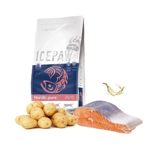 ICEPAW NORDIC PURE Karma hipoalergiczna z łososiem dla dorosłych psów - 2 kg.jpg