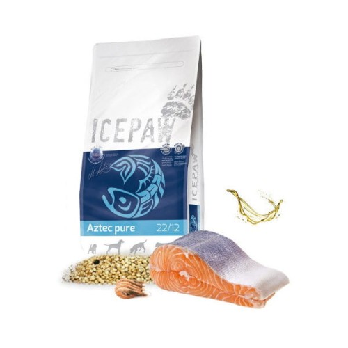 ICEPAW AZTEC PURE Karma hipoalergiczna z łososiem, krylem i amarantusem dla dorosłych psów z nadwrażliwością pokarmową - 2 kg.jpg