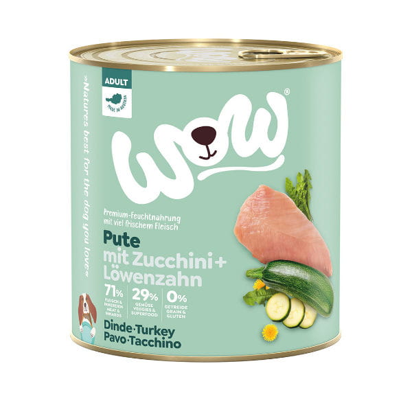 WOW PUTE Indyk z cukinią i mniszkiem lekarskim - karma pełnoporcjowa dla dorosłych psów wszystkich ras - 800 g.jpg