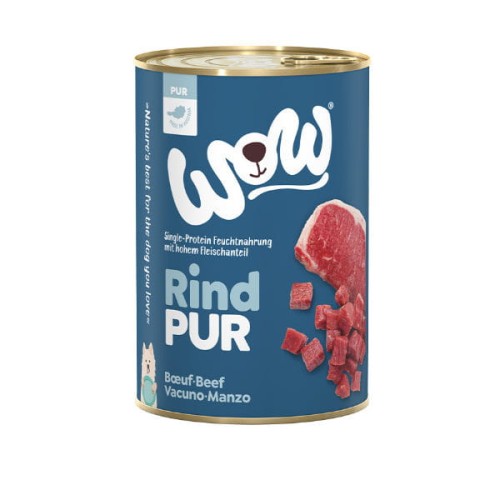 WOW RIND PUR Karma monobiałkowa z czystą wołowiną dla dorosłych psów wszystkich ras - 400 g.jpg