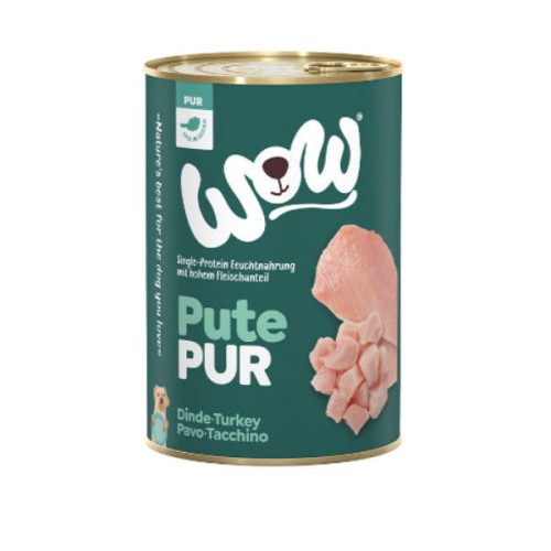 WOW PUTE PUR Karma monobiałkowa z czystym indykiem dla dorosłych psów wszystkich ras - 400 g.jpg