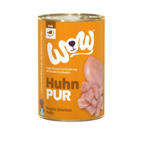 WOW HUHN PUR Karma monobiałkowa z czystym kurczakiem dla dorosłych psów wszystkich ras - 400 g.jpg