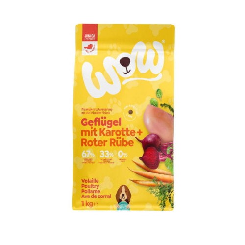 WOW MINI JUNIOR GEFLÜGEL Drób i łosoś z marchewką i buraczkami - karma sucha dla szczeniąt małych ras - 1 kg.jpg