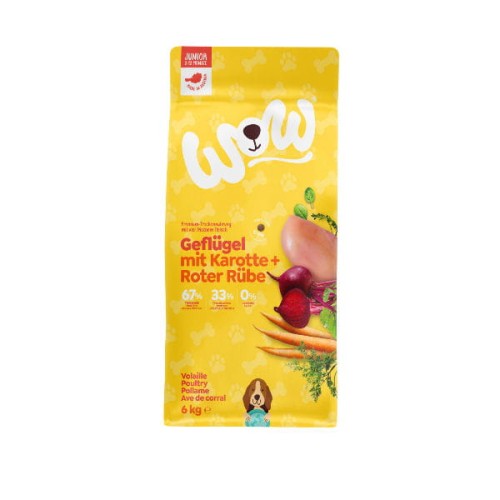 WOW JUNIOR GEFLÜGEL Drób i łosoś z marchewką i buraczkami - karma sucha dla szczeniąt.jpg