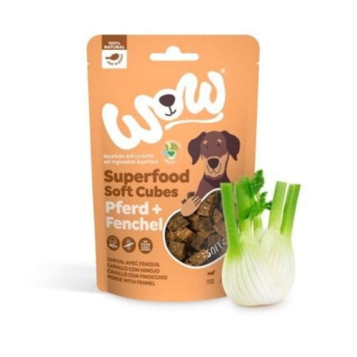 WOW SUPERFOOD SOFT CUBES PFERD Konina z koprem włoskim- miękkie przysmaki dla psa - 150 g.jpg