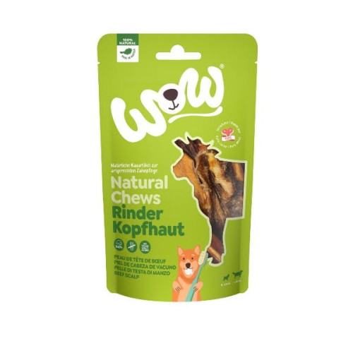 WOW Natural Chews Rinderkopfhaut Suszona skóra wołowa z głowy - 350 g.jpg