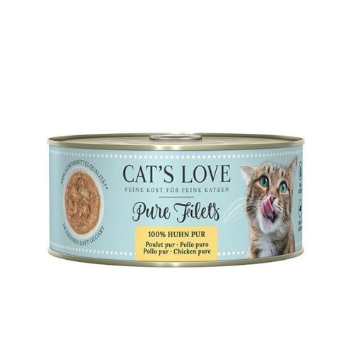 CAT'S LOVE PUR FILETS HUHN Filety z kurczaka - karma uzupełniająca dla kotów - 100 g x 2 szt..jpg