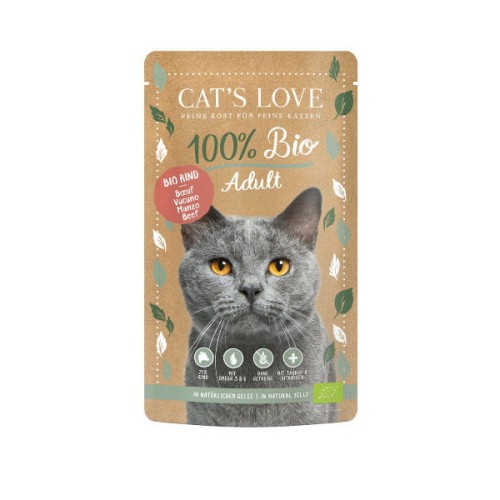 CAT'S LOVE BIO BEEF Ekologiczna wołowina w naturalnej galaretce - karma pełnoporcjowa dla kotów dorosłych.jpg