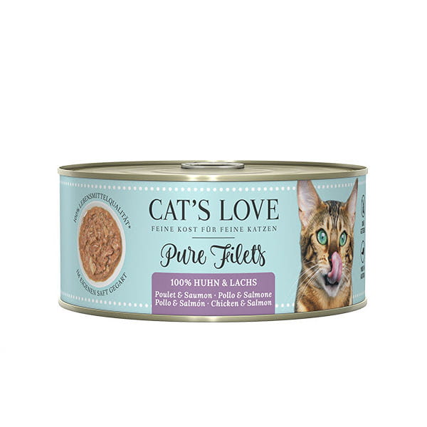 CAT'S LOVE PURE FILETS LACHS &amp; HUHN Filety z łososia i kurczaka - karma uzupełniająca dla kotów.jpg