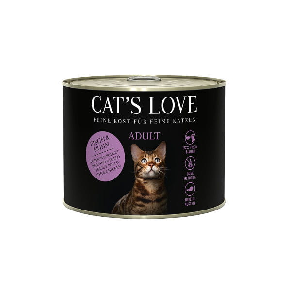 CAT'S LOVE FISH &amp; HUHN Ryby i kurczak z olejem z łososia i pietruszką - karma pełnoporcjowa dla kotów.jpg