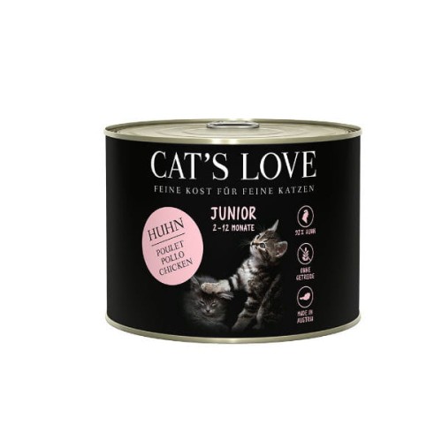 CAT'S LOVE JUNIOR HUHN Kurczak z algami i olejem z krokosza - karma pełnoporcjowa dla kociąt.jpg