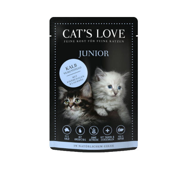CAT'S LOVE JUNIOR KALB Cielęcina z olejem z łososia  w naturalnej galaretce - karma pełnoporcjowa dla kociąt.jpg