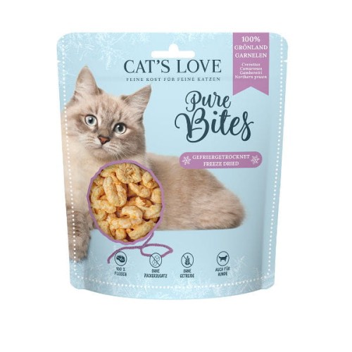 CAT’S LOVE Pure Bites krewetki grenlandzkie - przysmaki liofilizowane dla kota - 30 g.jpg