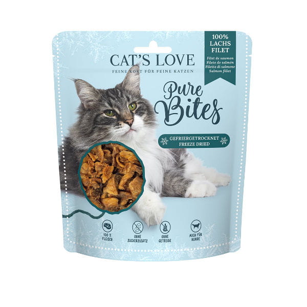 CAT’S LOVE Pure Bites filet z łososia - przysmaki liofilizowane dla kota - 50 g.jpg