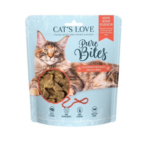 CAT’S LOVE Pure Bites wołowina - przysmaki liofilizowane dla kota - 40 g.jpg