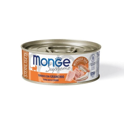 MONGE SUPREME STERILISED - Tuńczyk z krabem - karma mokra bezzbożowa dla  dorosłych kotów po sterylizacji.jpg