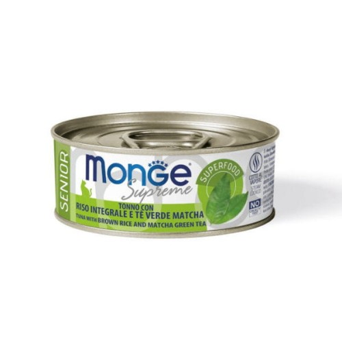 MONGE SUPREME SENIOR - Tuńczyk z brązowym ryżem i zieloną herbatą Matcha - karma mokra bezzbożowa dla starszych kotów.jpg