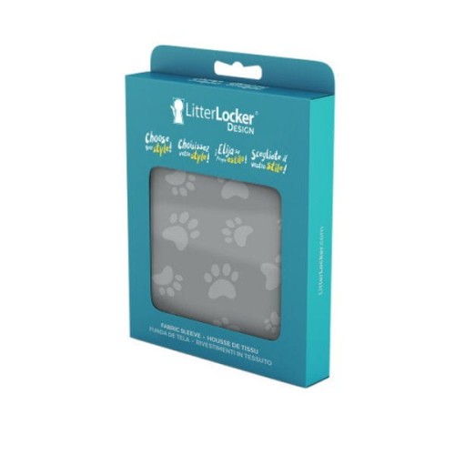 LITTERLOCKER Pokrowiec dekoracyjny na kosz LITTERLOCKER - wzór - łapki - opakowanie.jpg