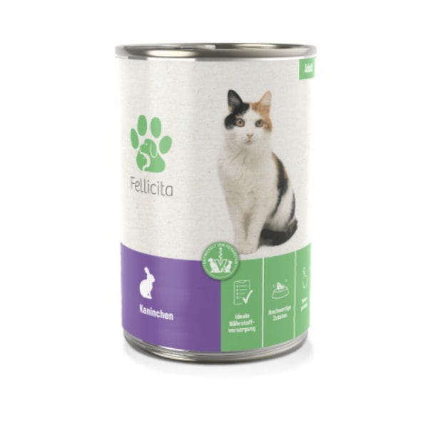 FELLICITA PURE KANINCHEN Karma pełnoporcjowa z królikiem dla kotów - 400 g.jpg