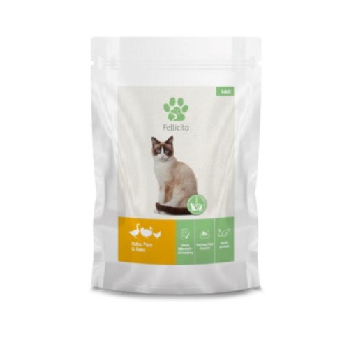 FELLICITA CAT Kurczak, indyk i gęś w bulionie - karma pełnoporcjowa dla kotów - 85 g.jpg