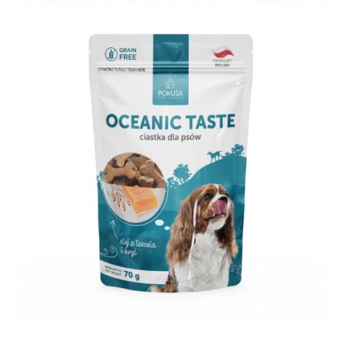 Ciastka dla psa - Oceanic Taste - kryl i olej z łososia.jpg