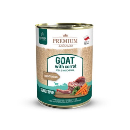 POKUSA PREMIUM SELECTION COUNTRYSIDE SENSITIVE GOAT WITH CARROT Koza z marchewką - pełnoporcjowa karma mokra dla psów dorosłych - 400 g.jpg