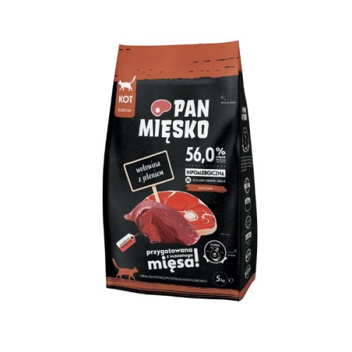 PAN MIĘSKO WOŁOWINA Z JELENIEM Karma sucha pełnoporcjowa dla kotów.jpg