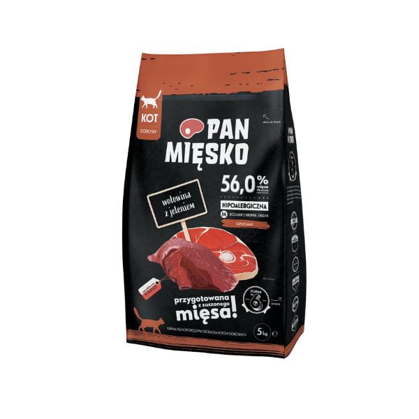 PAN MIĘSKO WOŁOWINA Z JELENIEM Karma sucha pełnoporcjowa dla kotów.jpg