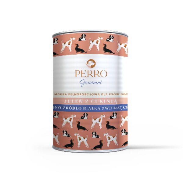 PERRO Karma mokra - Jeleń z cukinią dla psów - 400 g.jpg