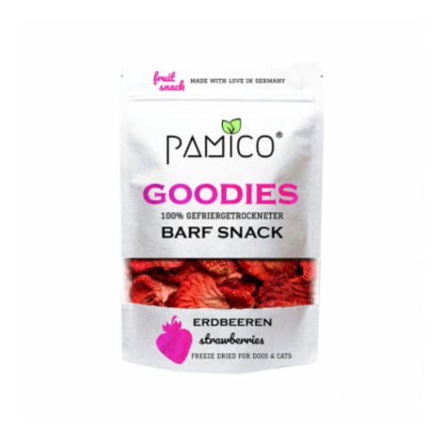 PAMICO GOODIES Truskawki liofilizowane - przysmaki dla psów i kotów - 30 g.jpg