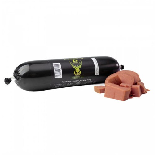 MIRALS - kiełbasa dla psa z mięsa jelenia 200 g.jpg