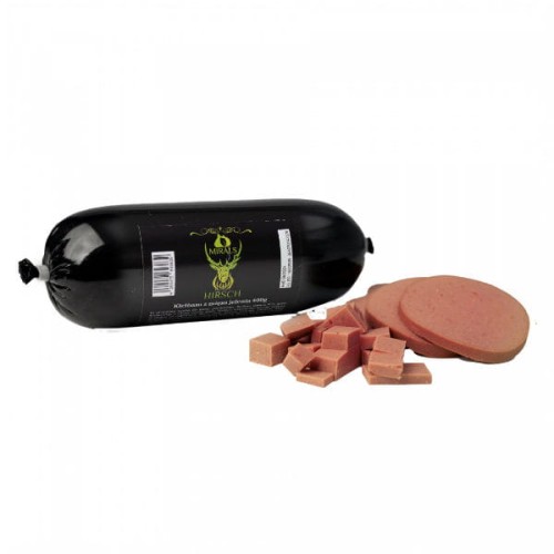 MIRALS - kiełbasa dla psa z mięsa jelenia 400 g.jpg