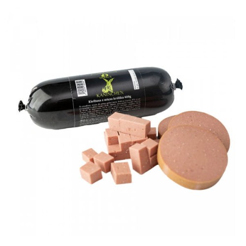 MIRALS Kiełbasa treningowa z królika dla psów - 400 g.jpg