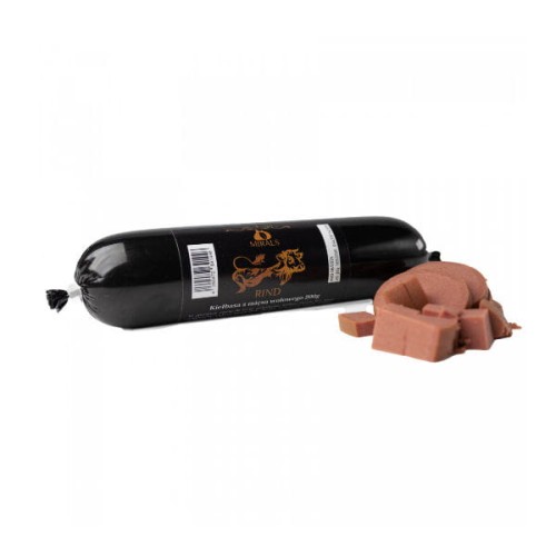 MIRALS Kiełbasa treningowa z wołowiny dla psów - 200 g.jpg