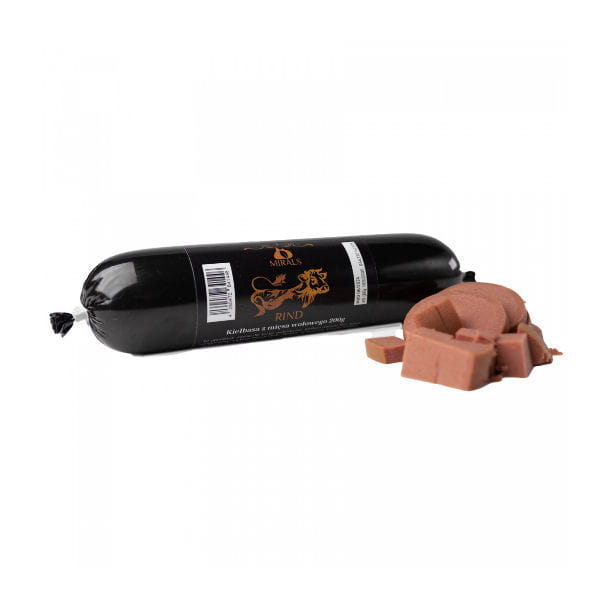 MIRALS Kiełbasa treningowa z wołowiny dla psów - 200 g.jpg