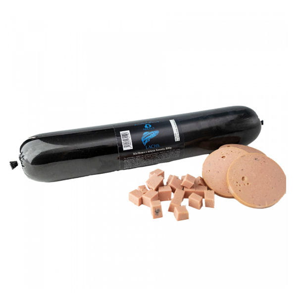 MIRALS Kiełbasa treningowa z łososia dla psów - 800 g.jpg