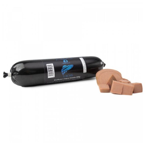 MIRALS Kiełbasa treningowa z łososia dla psów - 200 g.jpg