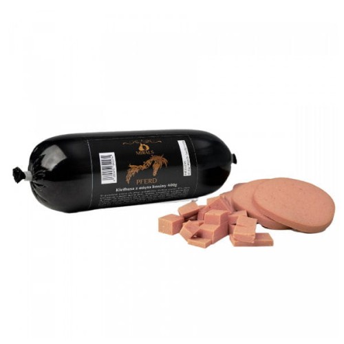 MIRALS Kiełbasa treningowa z koniny dla psów - 400 g.jpg