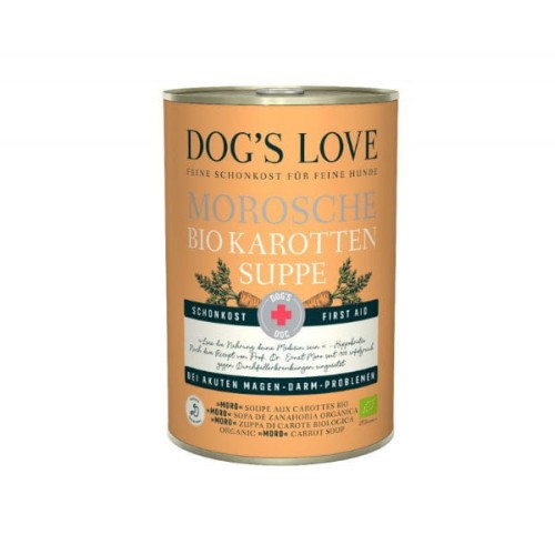 Ekologiczna zupa Moro z marchwi - karma na biegunkę i przy problemach jelitowych dla psa DOG'S LOVE BIO -  400 g.jpg