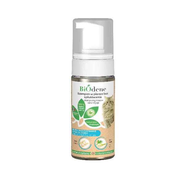 FRANCODEX Szampon Biodene w piance bez spłukiwania dla kota - 125 ml.jpg