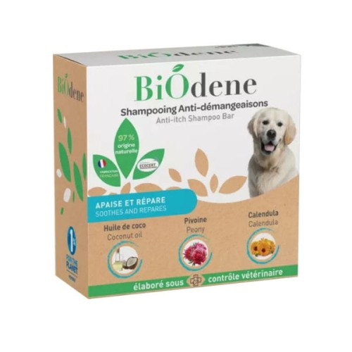 FRANCODEX  Szampon przeciwświądowy BIODENE w kostce  dla psów - 100 ml.jpg