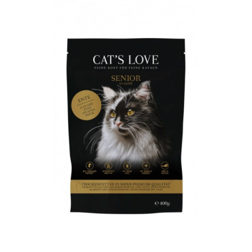 CAT'LOVE SENIOR Karma sucha bezzbożowa z kurczakiem i kaczką dla starszych kotów - 400 g.png