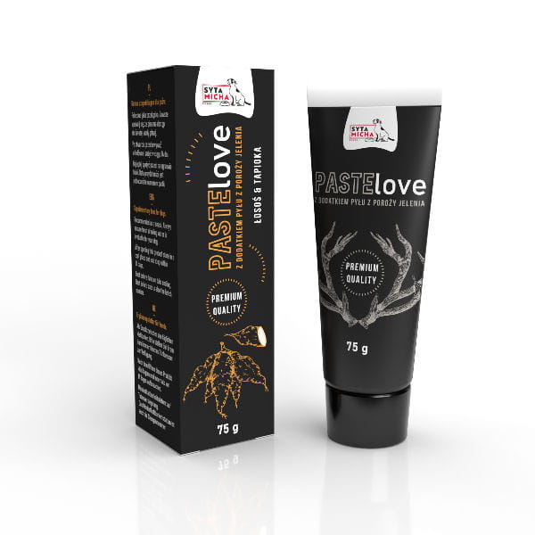 SYTA MICHA  Pasta mięsna PasteLOVE Łosoś z tapioką dla psa - 75 g.jpg