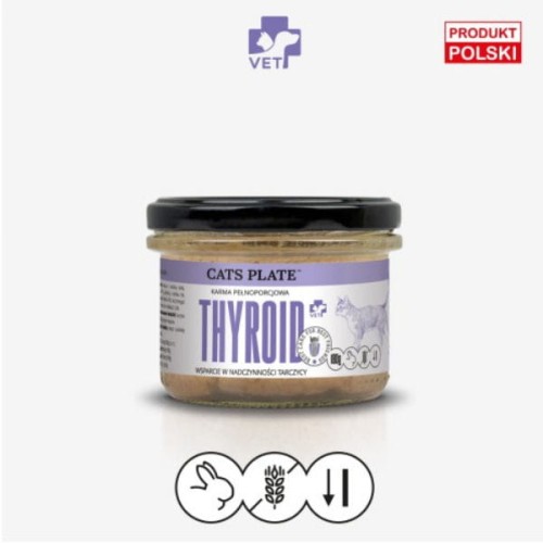 CATS PLATE  Vet Thyroid Karma specjalistyczna dla kotów z nadczynnością tarczycy  -180 g x 2 szt..jpg